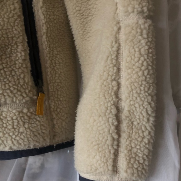 LL Bean Cream White Zip-up Fleece Outerlayer - Picture 5 of 5